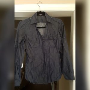 Denim colored Express button down